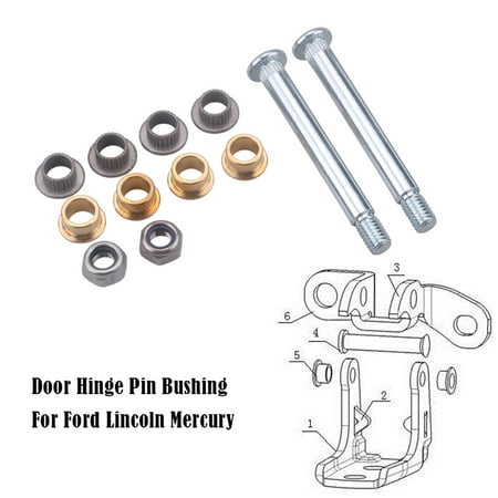 

YiFudd New Steel Car Front Door Hinge Pin Bushing Door Repair Kit