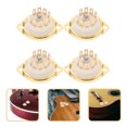 thumbnail image 1 of LRXIYODE 4Pcs Audio Enthusiasts Ninepin Design Tin Plating Tube Socket, 1 of 6