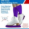 thumbnail image 6 of CRS Cross Figure Skating Socks (2 Pair) Premium Knee High Tights for Ice Skates, Footed Skate Socks, Ice Skating Socks, Dance (Passion Purple), 6 of 8