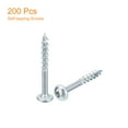 thumbnail image 3 of #8x1-1/2" Pocket Hole Screws, 200 pack Square Drive Self Tapping Wood Screws, Zinc Plated, 3 of 6