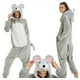 thumbnail image 2 of Kigurumi-Pijama de franela de ratón gris para adulto, camisón de rata, disfraz de Animal, conjunto de ropa de dormir, novedad, 2 of 4