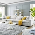 thumbnail image 1 of Modway Commix Down Filled Overstuffed Performance Velvet 4-Seater Sofa in Light Gray, 1 of 10