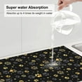 thumbnail image 5 of Honeii Gold Dog Paw Print Kitchen Drying Mat Coffee Bar Mat Hide Stain Coffee Maker Mat for Countertops Coffee Pot Dish Drying Mat, 5 of 7