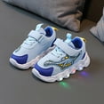 thumbnail image 2 of Boys Cute Dinosaur Running Shoes Toddler Fashion Light Up Slip On Sneakers Breathable Non Slip Walking Shoes, 2 of 6