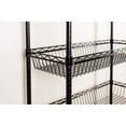 thumbnail image 4 of 18" Deep x 30" Wide x 14" High 2 Tier Stationary Black Basket Unit, 4 of 7
