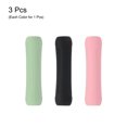 thumbnail image 3 of 3pcs Pen Grip Silicone Case Silicone Ergonomic Design Sleeve Holder for Stylus Pens, Pink Black Green, 3 of 4