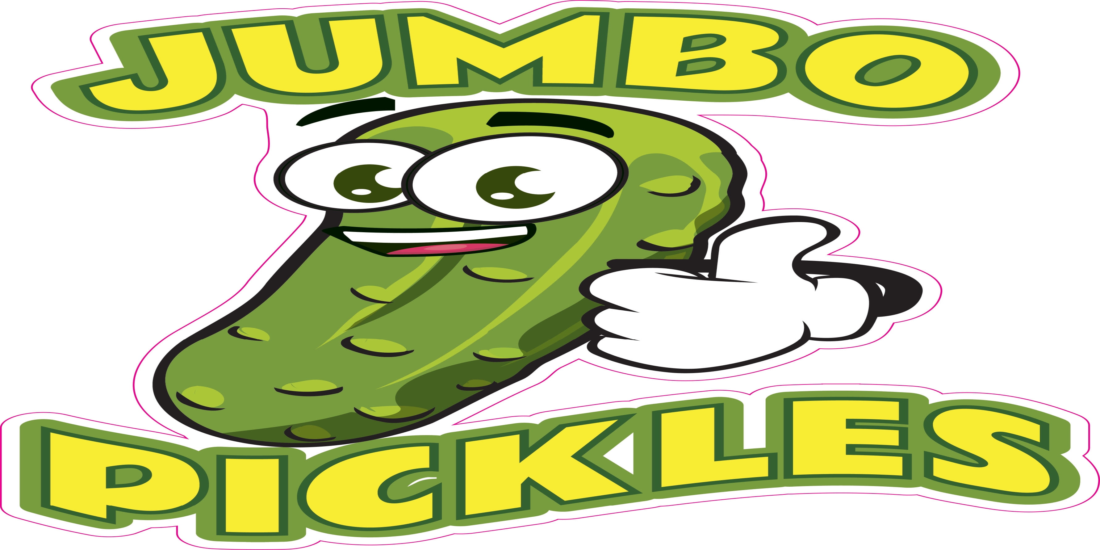 JUMBO PICKLES Concession Decal sign cart trailer stand sticker