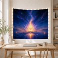 thumbnail image 5 of Luminous Translucent Lotus With Flower Full Bloom As, Mystical Fantasy for Space Lovers, Galaxy Room Decor, Mother's Day Gift, Tapestry Wall Hanging for Bedroom and Dorm, 5 of 7