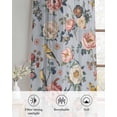 thumbnail image 6 of Vintage Spring Floral Sheer Curtains 54 Inch Length 2 Panels Set for Living Room/Bedroom, Farmhouse Flowers Blue Vintage Kitchen Curtains Grommet Semi-Sheer Curtains Window Treatments 42"x54"x2, 6 of 7