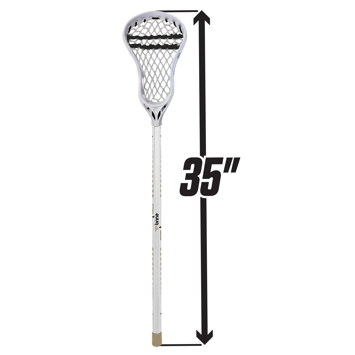 (2 pack) Brine Junior Aluminum Lacrosse Player Stick, Female 5+ – 35″, White & Gold
