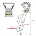 thumbnail image 4 of PreAsion Attic Pull Down Ceiling Ladder Stairs Hidden Pull-down Foldable Stairs 12 Steps White, 4 of 20