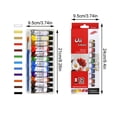 thumbnail image 2 of 12 Oil Paint Tubes Set, 6Ml High Density Colors With 1 Paintbrush For Acrylic Gouache Watercolor Glass Fabric Fiber Coloring Painting Graffiti Handmade Model Coloring, 2 of 2
