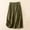 #064-Army Green, variant on AUNVITO Women's Elastic Waist Workwear A-Line Skirt Mid-Length Soft Breathable Stretchy Comfortable Casual Solid Color Black Army Green