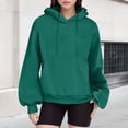 thumbnail image 2 of VISALY Hoodies Pullover Cotton Sweaters Womens Oversized Loose Fleece Sweatshirts Fall Pullover Sweaters Teen Girls Preppy Top Clothes Half Zip Pullover Women Women's Pullovers Dressy Sweaters Green S, 2 of 4