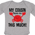 thumbnail image 4 of Inktastic My Cousin Loves Me Boys Boys or Girls Long Sleeve Baby Bodysuit, 4 of 5