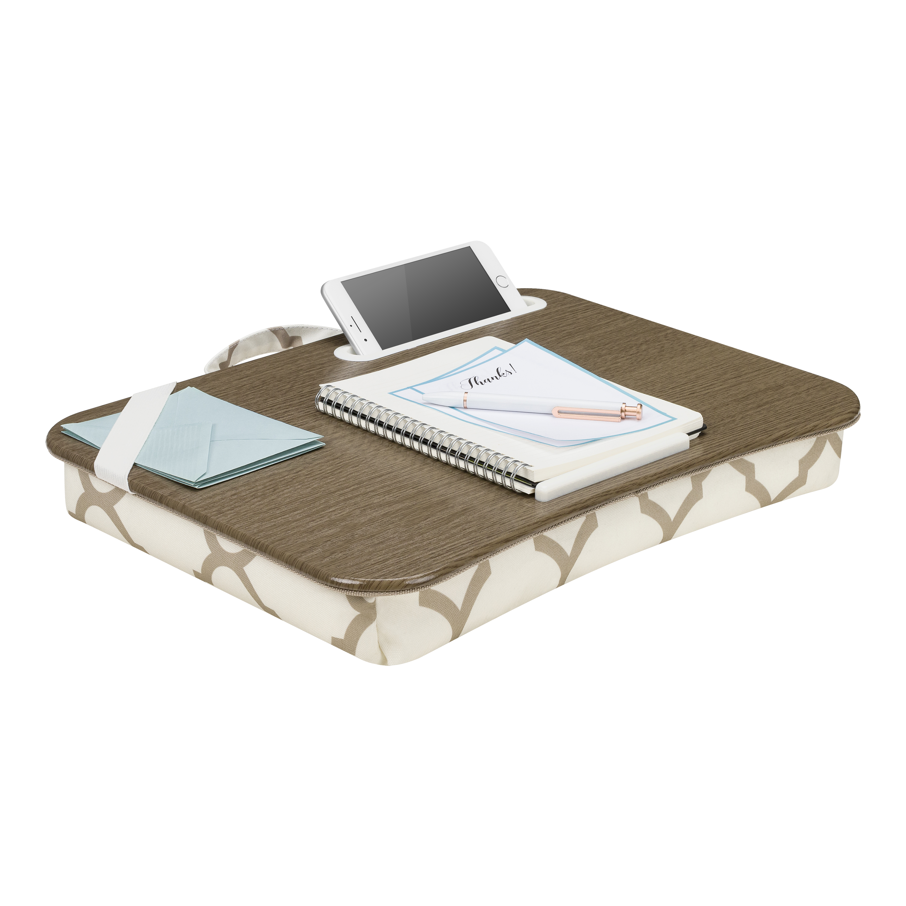 LapGear® Designer Lap Desk Beige Quatrefoil