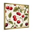thumbnail image 2 of Designart "Pattern of Simple Cherry Blooms I" Floral Framed Wall Art Decor - Traditional Red Cherry Hallway Framed Wall Art Decor, 2 of 6
