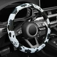 thumbnail image 1 of Fesfesfes Cute Universal Elastic Steering Wheel Cover Soft Breathable Non-Slip Car Steering Wheel Protector All-Season Fit for Cars SUVs Trucks Auto Interior Accessory, 1 of 6