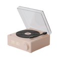 thumbnail image 2 of Reloj despertador atómico estéreo retro inalámbrico Bluetooth creativo pequeño altavoz tarjeta USB mini reproductor de discos de vinilo Altavoz, 2 of 6