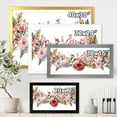 thumbnail image 4 of Designart 'Wildflower and Pink Roses' Farmhouse Framed Art Print, 4 of 4