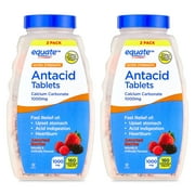 Equate Ultra Strength Antacid Tablets for Heartburn, Assorted Berries, Twin Pack, 160 Count