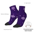 thumbnail image 6 of Rocae Crystal Purple Snowflake for Premium Adult Socks,Comfortable, Breathable, and Durable Socks, Perfect for Everyday Wear, 6 of 7