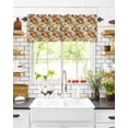 thumbnail image 6 of Fall Valances for Windows, Theme Fallen Leaves Pumpkin Linen Texture Rod Pocket Short Window Valance Curtains Holiday Window Treatment for Kitchen Living Room Bathroom, 60"x18", 6 of 6