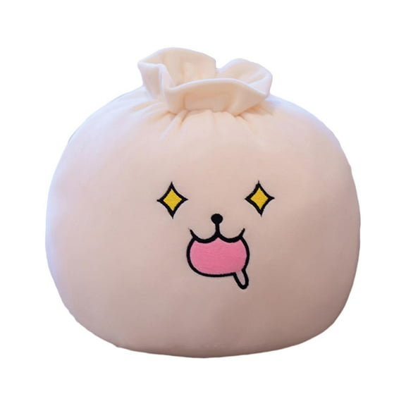 TISHITA Stuffed Plush Dumpling Plush Pillow Baozi Cute Expression Comfortable Stuffed Throw Pillow for Car Bedroom B