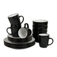 thumbnail image 2 of 10 Strawberry Street 16-Piece Two Tone Coupe Dinnerware Set - Black/White, 2 of 5