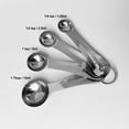 thumbnail image 2 of nu steel Stainless Steel Measuring Spoons Set of 4, Round Metal Teaspoon & Tablespoon Measuring Spoons for Dry & Liquid Ingredients - Nesting Kitchen Gadgets For Baking & Cooking, polished steel, 2 of 4