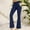 Navy, variant on Yoga Pants for Women High Waisted Leggings for Women flare leggings for women wide leg pants woman gym pants Wide Leg Pants Woman Elastic Waist Flare Pants Going Out Jogging Black L