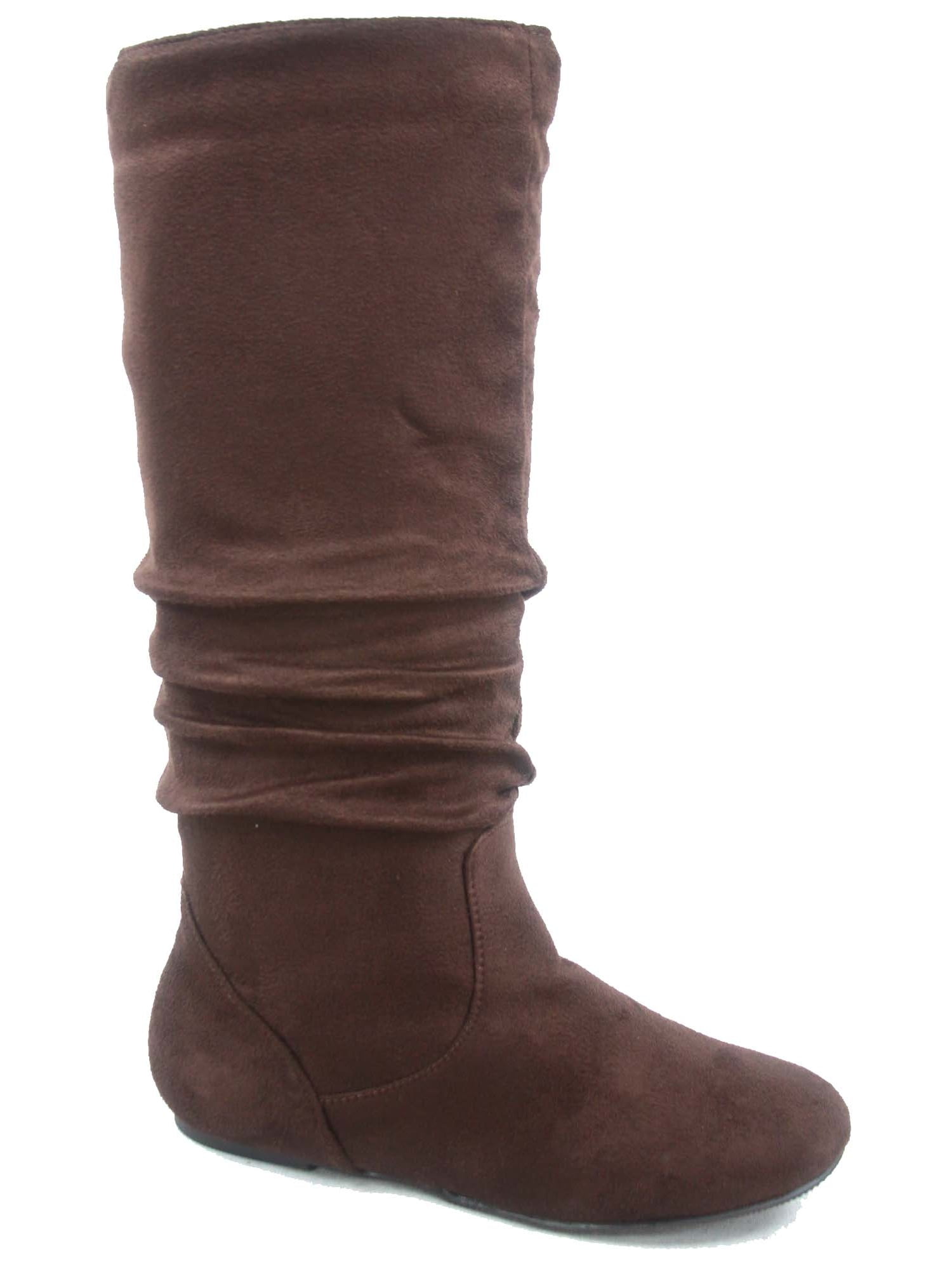 pull on slip on beige boots womens