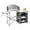 Grey, variant on ZDOOR Folding Grill Table Outdoor Camping Kitchen Table with Carry Bag Portable Aluminum Camp Cook Station for BBQ Picnic- Brown