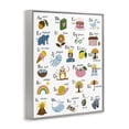 thumbnail image 3 of Stupell Industries Fun Illustrated Alphabet Gray Framed Giclee Art design by Bex Morley Design, 30 x 24, 3 of 8