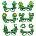 thumbnail image 2 of KOYPTL St Patricks Day Glasses Set of 6 Glitter Shamrocks Green Prop Glasses for St Patricks Day Decorations Eyewear Frame Holiday Party Favors Supplies Gifts for Women Boys Girls, 2 of 6