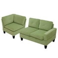 thumbnail image 6 of L Shaped Sofa Couch U Shaped Sectional Corner Sofa 6-Seater Furniture Modular Couches for Living room, Apple Green, 6 of 7