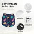 thumbnail image 4 of Balery Cartoon Dinosaur Pantalones cortos deportivos para mujer con forro y dos bolsillos, elásticos, para entrenamiento, gimnasio, yoga-Small, 4 of 7