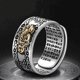 thumbnail image 3 of CHAO Anillo de protección de la riqueza con mantra Pixiu Mani de Feng Shui, amuleto de la suerte, anillo ajustable abierto, anillo de joyería budista, 3 of 4