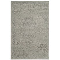 SAFAVIEH Vintage Milford Bordered Area Rug, Silver, 2'7" x 4'