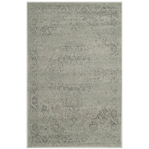 SAFAVIEH Vintage Milford Bordered Area Rug, Silver, 2'7" x 4'