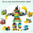 thumbnail image 5 of Carro ensamblado de ingeniería variada, robot deformable, bloques de construcción de partículas grandes, juguetes educativos ensamblados para niños, regalo, 5 of 5