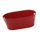 thumbnail image 5 of Cubo de hielo ovalado galvanizado para bebidas, cubo de Metal portátil de lata para fiestas, cubo de cerveza para bebidas refrescantes de vino, Hotel rojo, 5 of 10