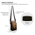 thumbnail image 6 of HELLHERO Small Crossbody Purse Polyester with Zipper Cat in Sunflower Field for Casual Use Adults, 6 of 7
