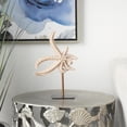thumbnail image 2 of 8" x 12" Pink Polystone Textured Starfish Sculpture with Copper Stand, by DecMode, 2 of 13