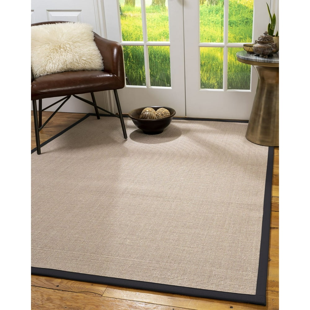 Natural Area Rugs Blair Custom Sisal Rug, 8' x 10', Oval Midnight Blue