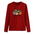 thumbnail image 3 of EQWLJWE Hauts d'Entraînement à Manches Longues pour Femmes C'est l'Automne Col Rond Imprimé Pull Blouse Manches Longues Vêtements d'Automne pour Femmes, 3 of 4