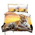 thumbnail image 4 of 3D print Cartoon Quilt cover sheet four-piece quilt cover tiger print three-piece comforter bedding sets, 4 of 6