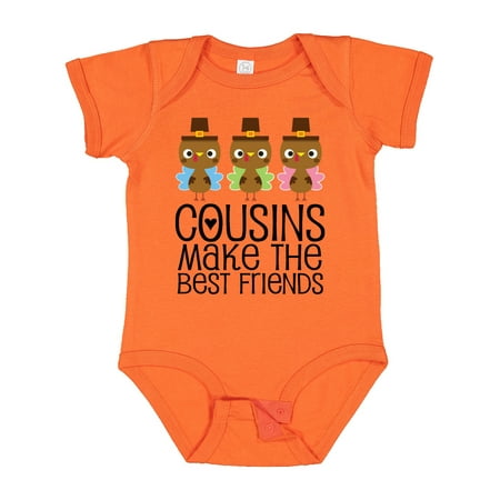 

Inktastic Thanksgiving Cousins Make the Best Friends Gift Baby Boy or Baby Girl Bodysuit