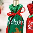 thumbnail image 4 of RV 3 piezas de lentejuelas de plástico de estilo navideño decoradas Santa Claus Elk envoltorio de vino tinto conjunto de vino no tejido 30 * 13 cm Sincero Electrónica, 4 of 5