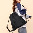 thumbnail image 3 of SharkTRUE Lightweight Waterproof Nylon Backpack: Drawstring Closure, Ideal for Students, Travelers, 3 of 8